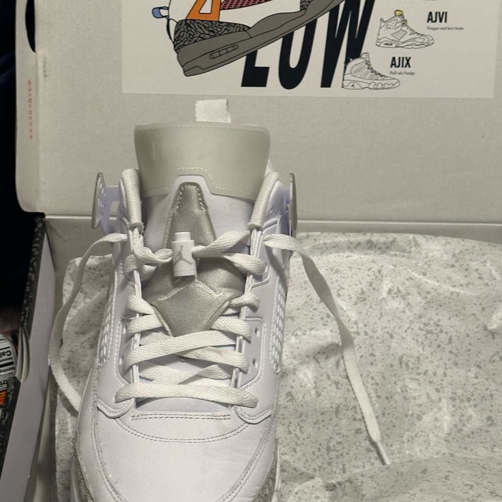 Jordan White Gray Athletic Shoes
